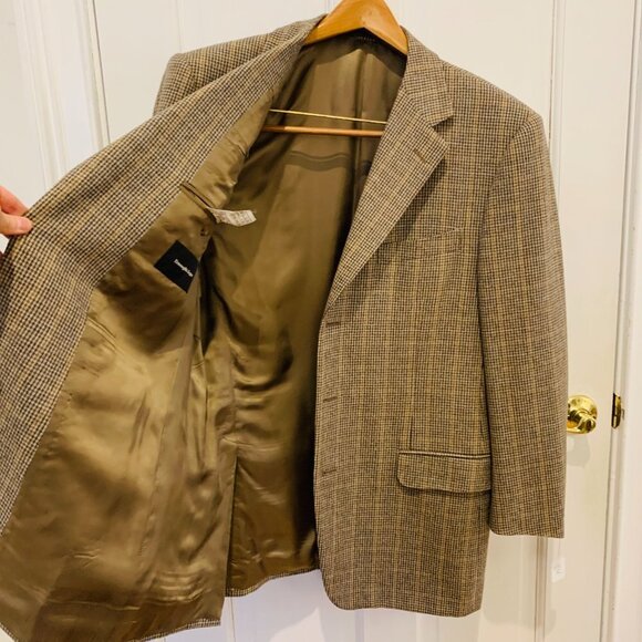 Ermenegildo Zegna Trofeo Tweed Wool Blend EU 54 Sport Coat Blazer Size Large - Picture 11 of 13